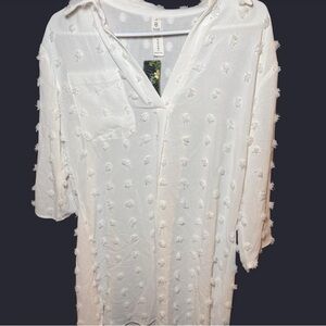 Elegant White Swim Coverup